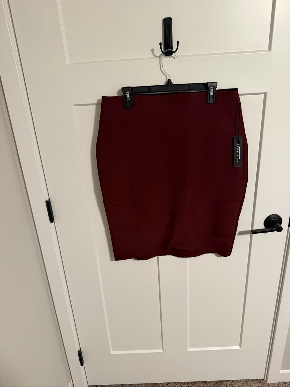 Women's Burgundy Pencil Skirt